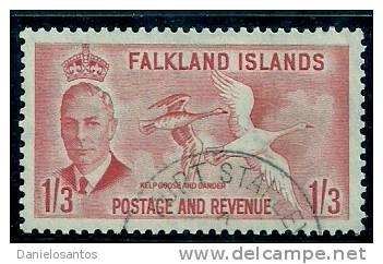 Falkland Is 1952 Birds Aves Oiseaux Vegels - Ducks,Geese,Swans - Kelp Goose - Chloephaga Hybrida Canc - Oies