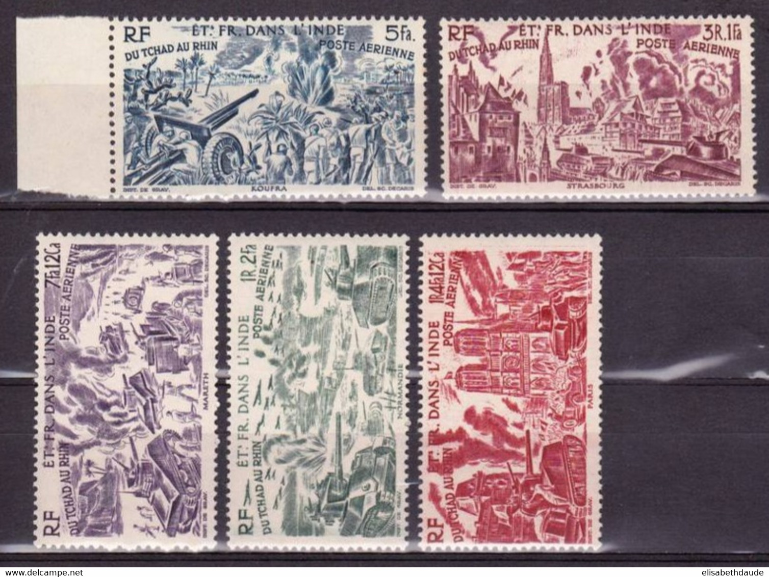 INDE - POSTE AERIENNE -  YVERT N°11/16 **/* - LEGERES ADHERENCES - COTE > 12  EUR. - FRAIS DE PORT OFFERT > 5 EUR ! - Unused Stamps