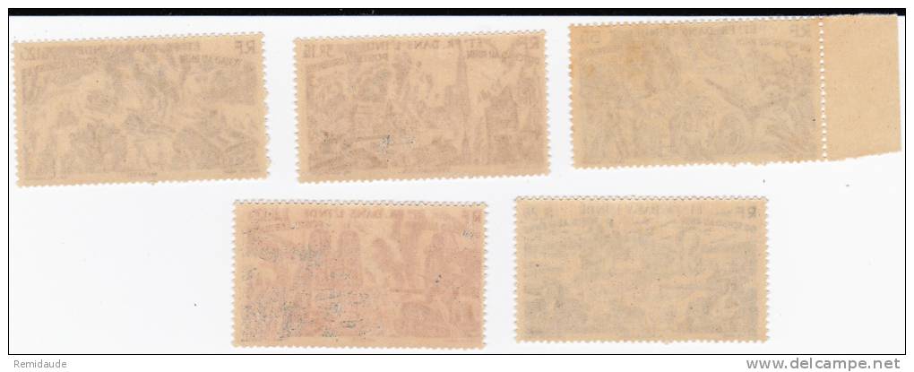 INDE - POSTE AERIENNE -  YVERT N°11/16 **/* - LEGERES ADHERENCES - COTE > 12  EUR. - FRAIS DE PORT OFFERT > 5 EUR ! - Unused Stamps