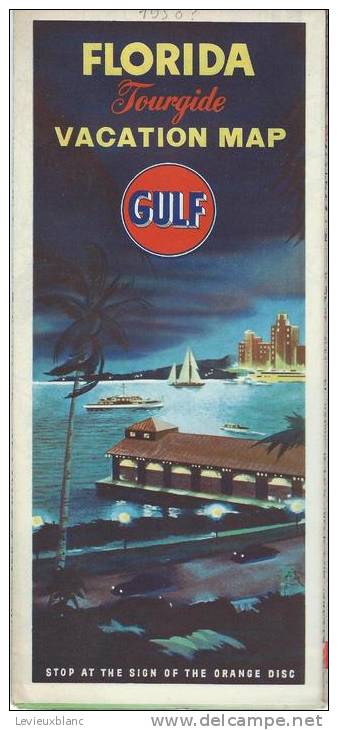 USA/Florida/ Tourgide / Vacation Map/GULF/ Vers 1950          PGC17 - Carte Stradali