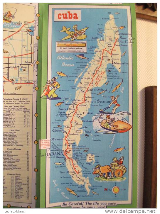 USA/Florida/ Tourgide / Vacation Map/GULF/ Vers 1950          PGC17