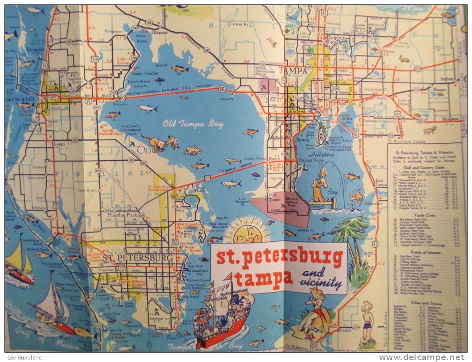 USA/Florida/ Tourgide / Vacation Map/GULF/ Vers 1950          PGC17