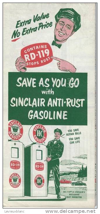 USA/ILLINOIS/ Chicago/Springfield/Saint Louis/HC Sinclair Gasoline / 1950          PGC19 - Cartes Routières