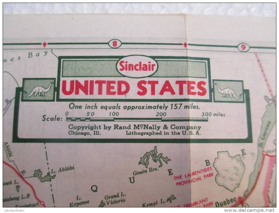 USA/ILLINOIS/ Chicago/Springfield/Saint Louis/HC Sinclair Gasoline / 1950          PGC19 - Cartes Routières