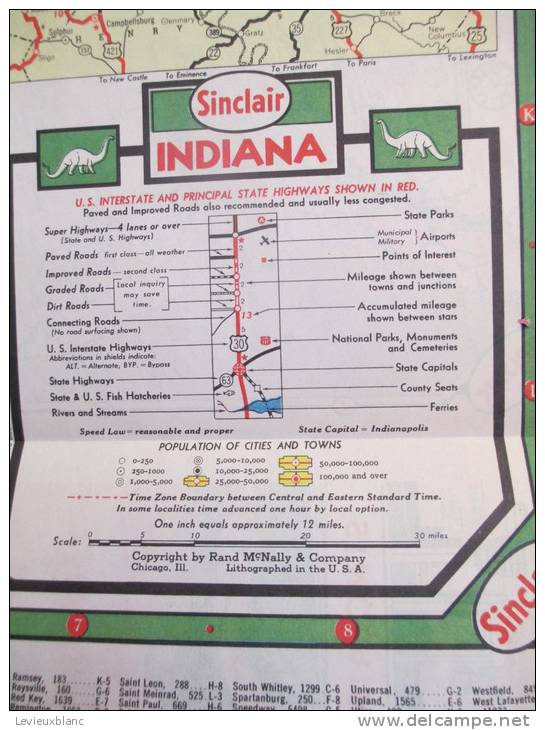 USA/Indiana/Indianapolis / /HC Sinclair Gasoline / 1950          PGC20 - Carte Stradali