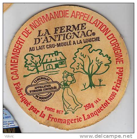 - Etiquette Fromage Camembert La Ferme D´Antignac - 250 G  - Fabriqué En Normandie - - Cheese