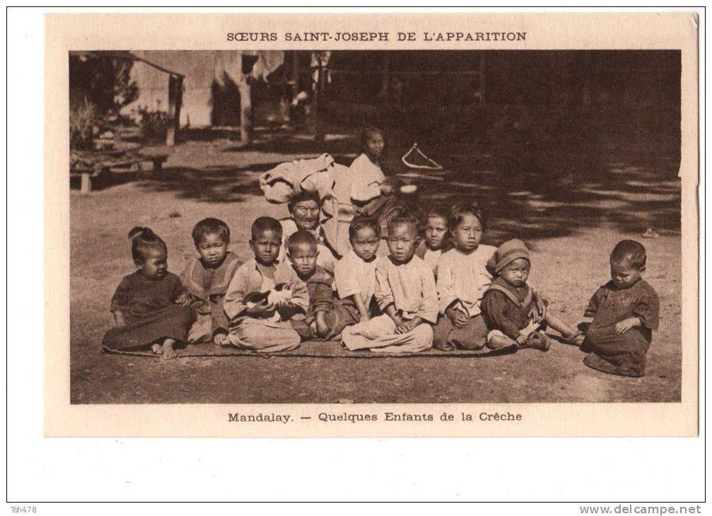 ASIE---BIRMANIE-MANDALAY---quelques Enfants De La Creche--voir 2 Scans - Myanmar (Burma)