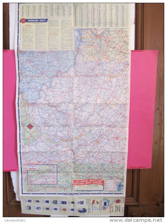 USA/Deleware/Maryland/Virginia/West Virginia/Baltimore/Washington/ Richmond/Tourgide Map/ GULF/ vers 1950          PGC23