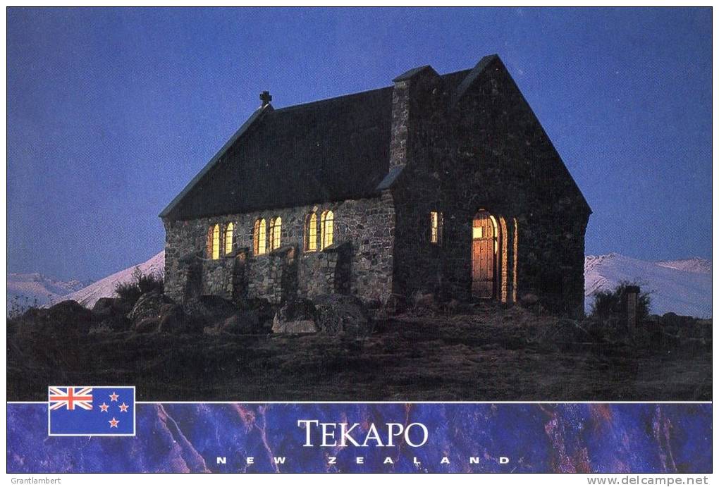 Church Of The Good Shepherd At Dusk, Tekapo, New Zealand - Colour View CM 1929 Unused - New Zealand