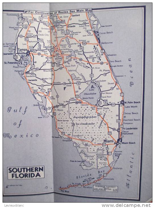 USA/Georgia/Atlanta /Macon /Savannah /Tourgide Map/ GULF/ vers 1950        PGC26