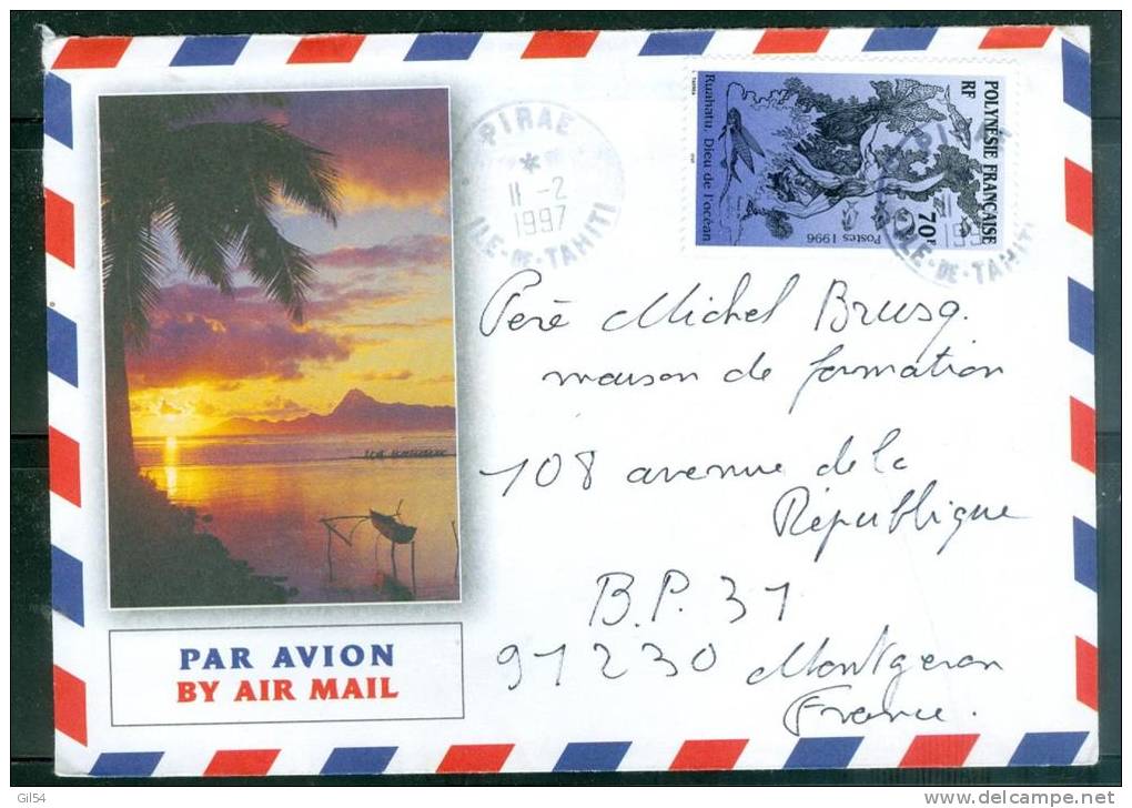 Lettre De Tahiti Oblitéré Piraé En 1997 - Ax5519 - Other & Unclassified