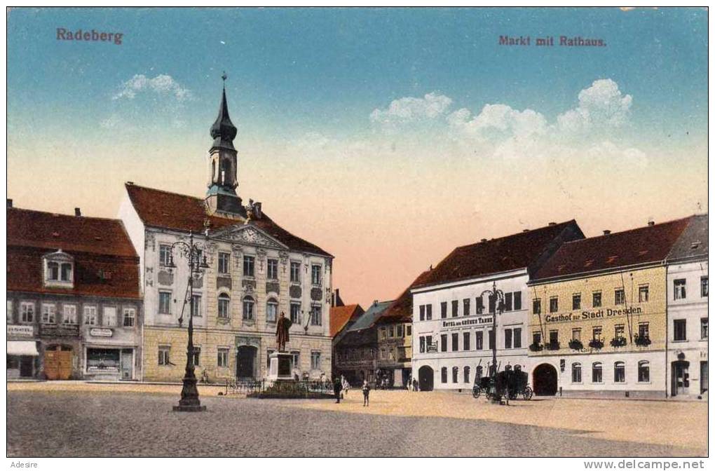 RADEBERG (Bautzen), Markt Mit Rathaus, 190? - Radeberg