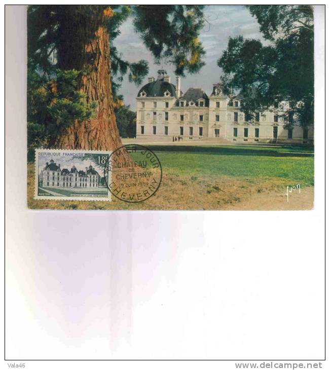 FRANCE   N° 980   CHATEAU DE CHEVERNY - 1950-1959