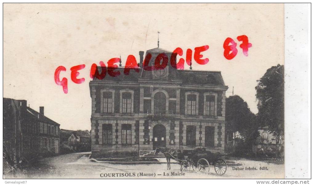 51 -  COURTISOLS - LA MAIRIE - ATTELAGE - Courtisols