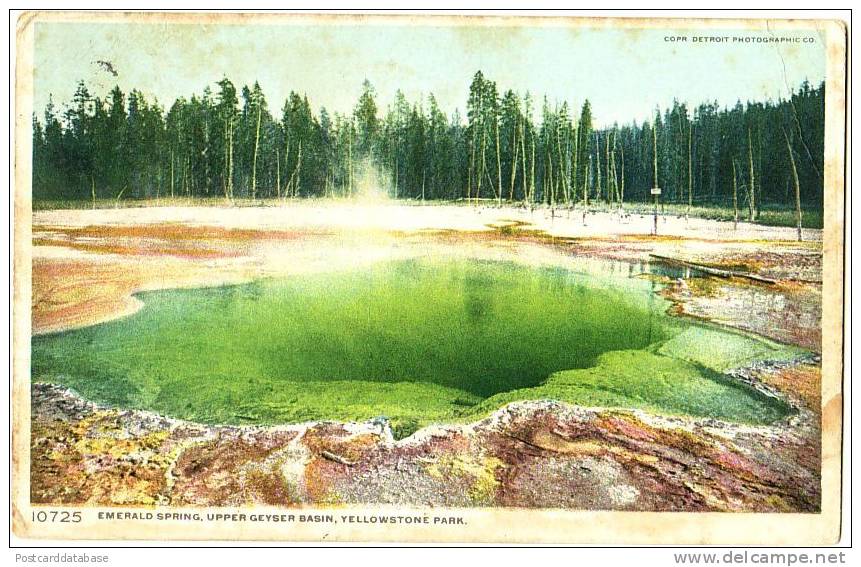 Emerald Spring, Upper Geyser Basin, Yellowstone Park - Yellowstone