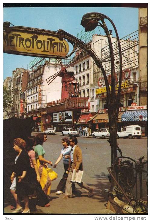 75 ---  Paris -- Le Moulin Rouge - Métro