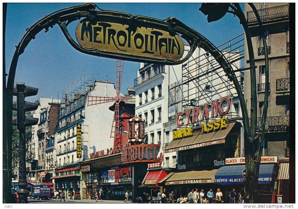 75 -- Paris -- Le Moulin Rouge - Metro