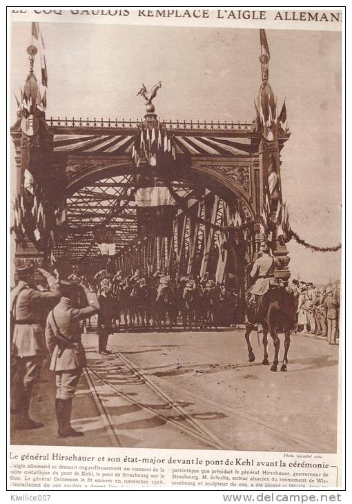 GUERRE 14-18 LE PONT DE KEHL   GENERAL   HIRSCHAUER  +LE NAUFRAGE GOLIATH COTE SENEGAL - Non Classés