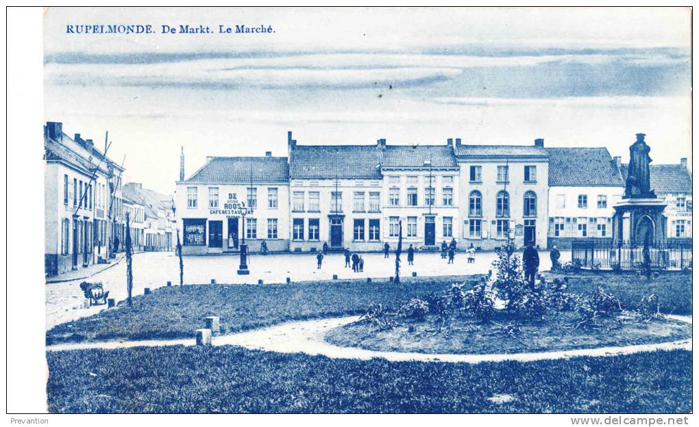 RUPELMONDE - De Markt. Le Marché - Carte Bleutée - Kruibeke