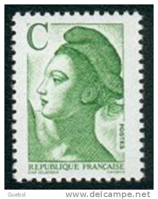 France Liberté De Gandon N° 2615.** Lettre C Le Vert ( Faciale 2.10 Frs ) - 1982-1990 Liberté (Gandon)