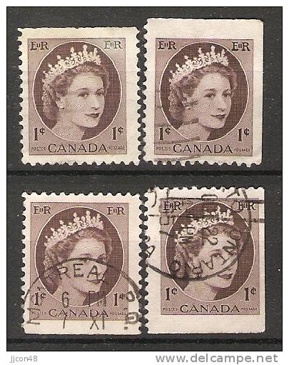 Canada  1954-62  Queen Elizabeth II (o) 1c - Sellos (solo)