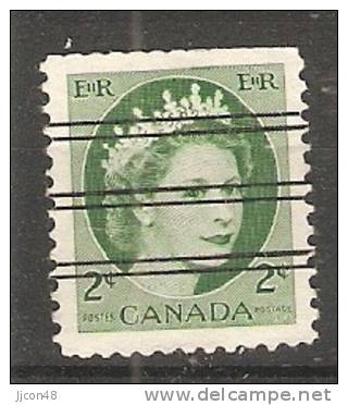 Canada  1954-62  Queen Elizabeth II (o) 2c - Preobliterati