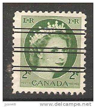 Canada  1954-62  Queen Elizabeth II (o) 2c - Voorafgestempeld