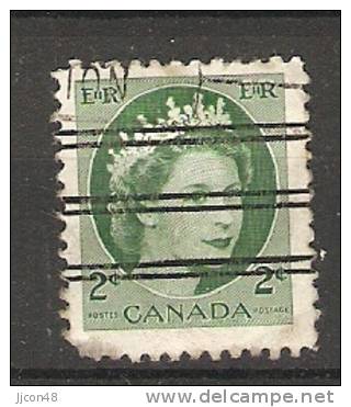 Canada  1954-62  Queen Elizabeth II (o) 2c - Prematasellado