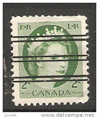 Canada  1954-62  Queen Elizabeth II (o) 2c - Precancels