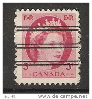 Canada  1954-62  Queen Elizabeth II (o) 3c - Vorausentwertungen