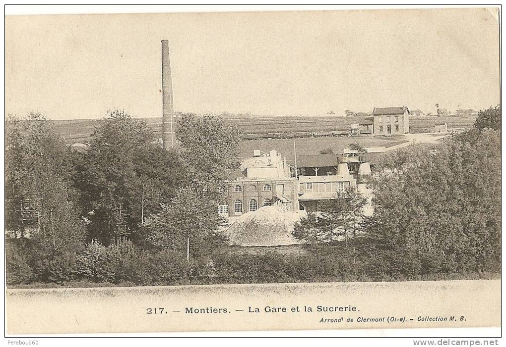 60 - OISE - MONTIERS - La Gare Et La Sucrerie - Sonstige & Ohne Zuordnung