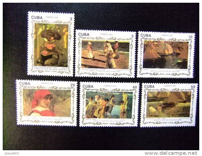 CUBA 1993  PINTURAS De JOAQUIN SOROLLA Yvert 3301 / 3306 ** MNH - Neufs