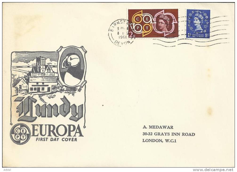INGLATERRA SPD LUNDY 1961 EUROPA CEPT - Non Classés