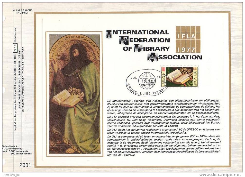 Carte Max CEF 1862 International Federation Of Library Association - 1971-1980