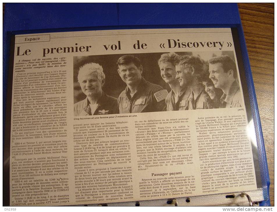 KENNEDY SPACE CENTER COSMOS NASA CHALLENGER COLUMBIA HOUSTON CONSEIL DE L'EUROPE env 35 DOCUMENTS + PRESSE