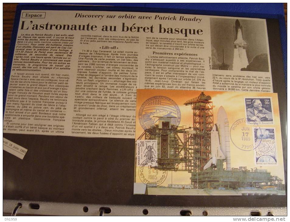 KENNEDY SPACE CENTER COSMOS NASA CHALLENGER COLUMBIA HOUSTON CONSEIL DE L'EUROPE env 35 DOCUMENTS + PRESSE