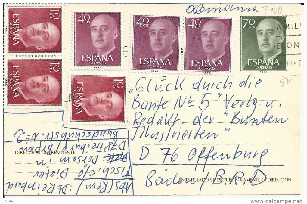 ENTERO POSTAL FRANCO A ALEMANIA CON SELLOS BASICA FRANCO - 1931-....