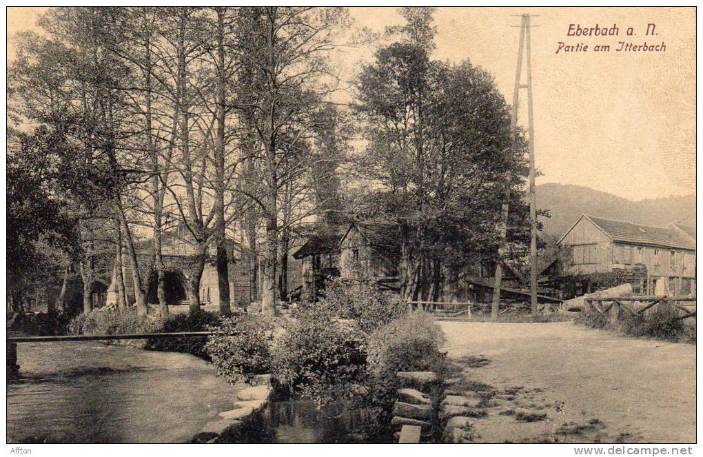 Eberbach A Neckar Partie Am Jtterbach 1910 Postcard - Eberbach