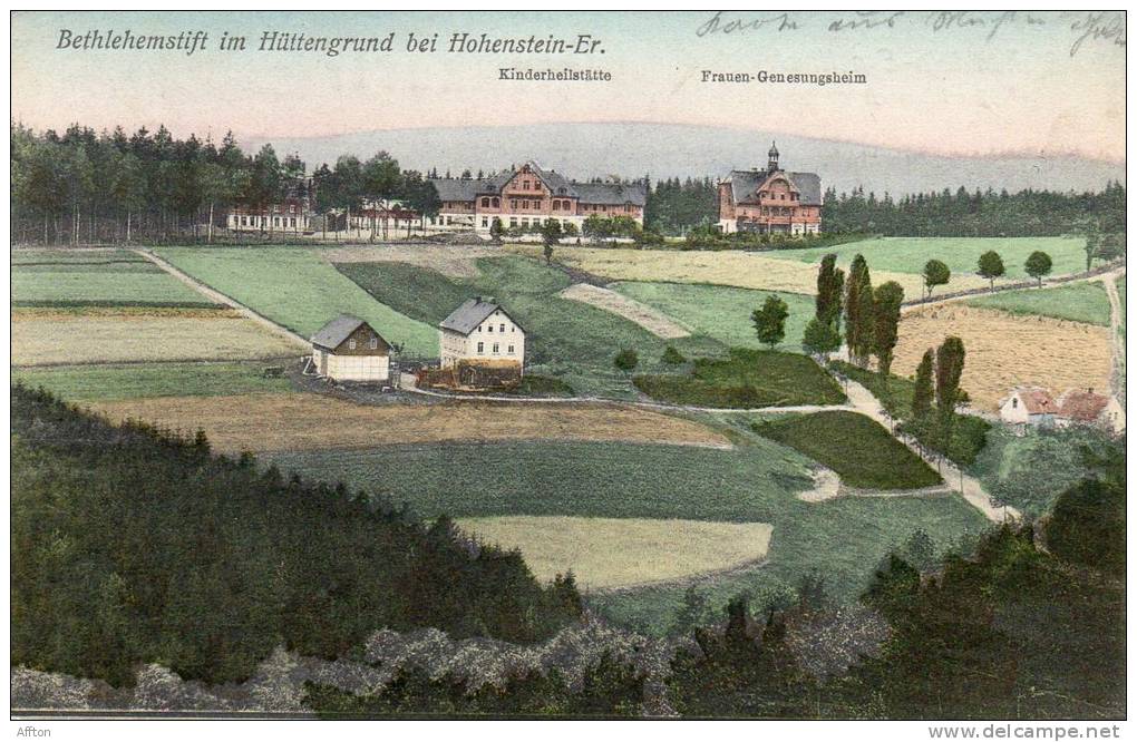 Hohenstein Ernsthal Bethlehemstift 1908 Postcard - Hohenstein-Ernstthal