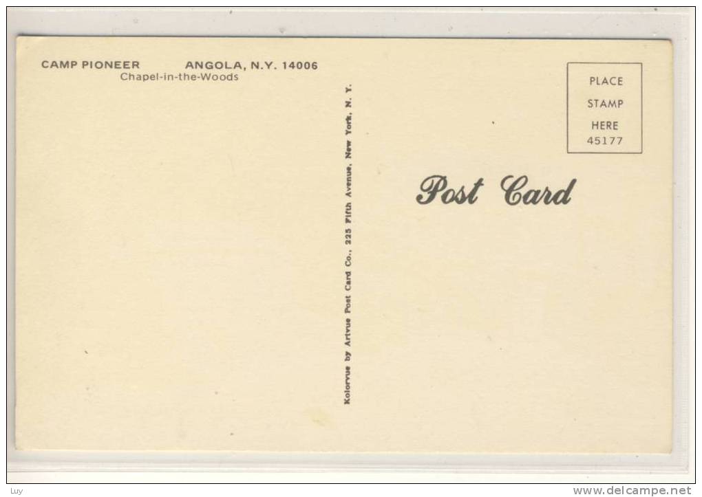 ANGOLA, N.Y. 14006 - Camp Pioneer, Chapel-in-the-Woods - Other & Unclassified