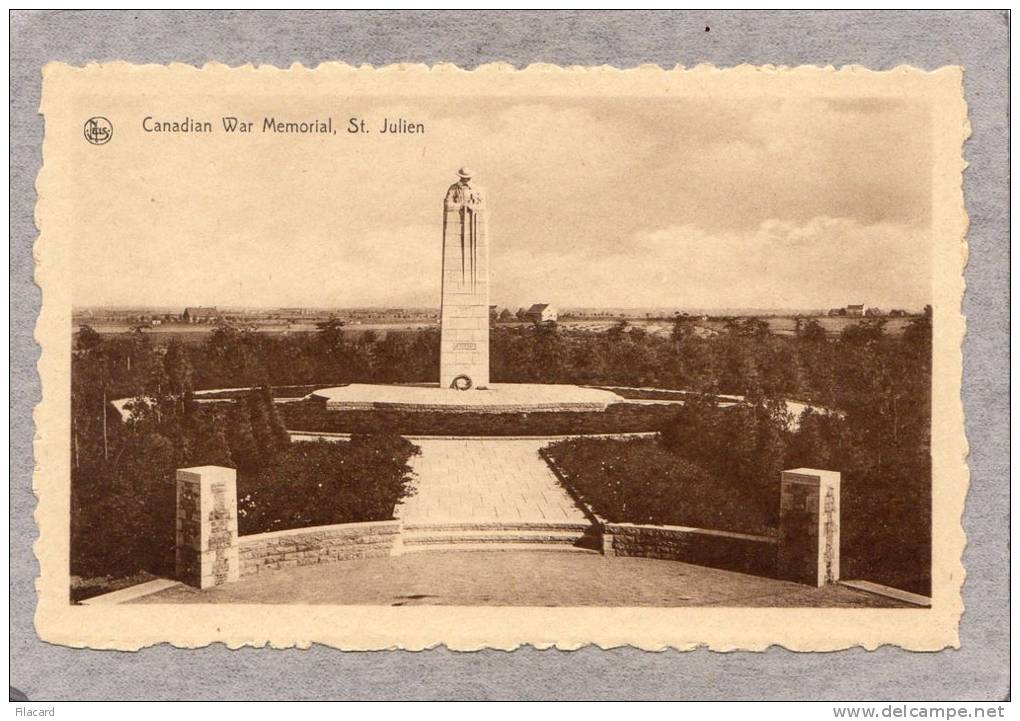 36578    Belgio,     Canadian  War  Memorial  -  St.  Julien,  NV - Ieper