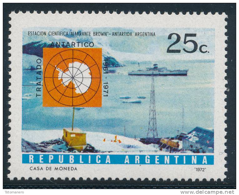 ARGENTINA 1971, 10th Anniv Of Antarctic Treaty, Set Of 1v** - Antarctic Treaty