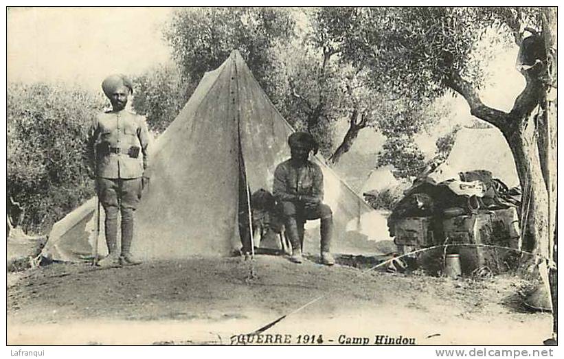 Guerre 1914-18- Ref G138- Armee Indienne - Indian Army - Camp Hindou  - Carte Bon Etat - - Inde