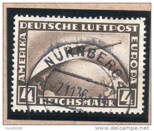 ALLEMAGNE : PA N° 37 ° - Airmail & Zeppelin