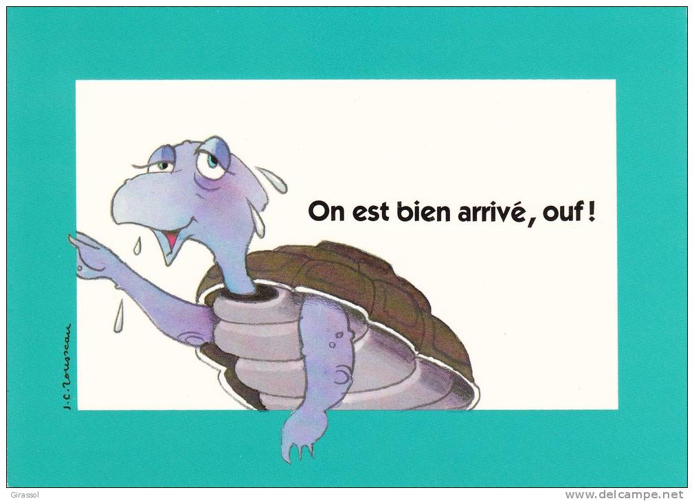 CPM TORTUE DESSIN JC ROUSSEAU ANIMOTS DOUX HUMOUR - Turtles