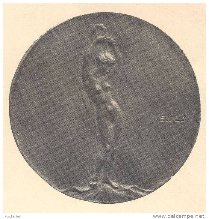ALTE POSTKARTE PROFESSOR KARL BRANDI 1928 ELISABETH VON ESSEÖ MÜNCHEN Money Coin Münze Medaille Medal Monnaie Nude Nu - Münzen (Abb.)