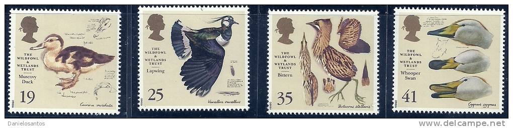 Great Britain 1996 Birds  Aves Oiseaux Vegels -Duck-Lapwing-Bittern-Swa N MNH - Cisnes