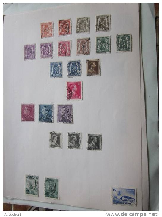 Belgique Belgia Timbres anciens oblitérés tous états sur Feuilles d'album Collection Cote Partielle : 506 &euro;(2001)