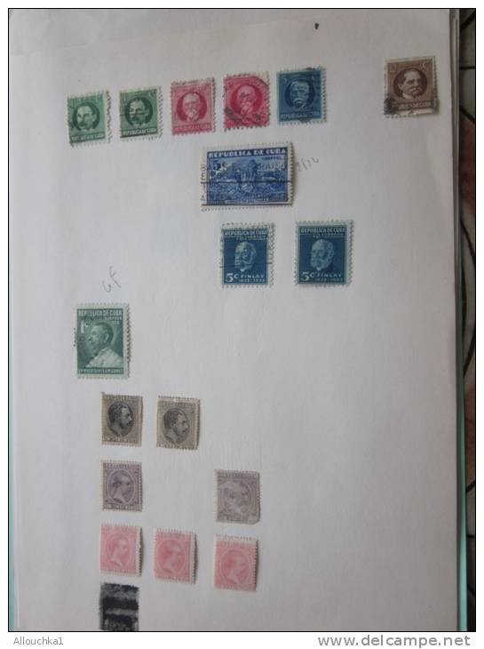 Amérique latine,Argentina, Bolivie,Colombie,Cuba,Dominique,Equateur:Timbres oblitérés S Feuille Album Collection C/576 €