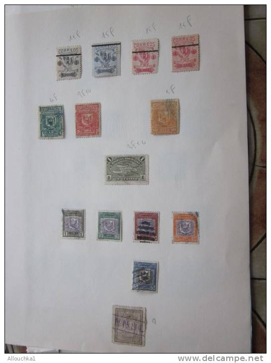 Amérique latine,Argentina, Bolivie,Colombie,Cuba,Dominique,Equateur:Timbres oblitérés S Feuille Album Collection C/576 €